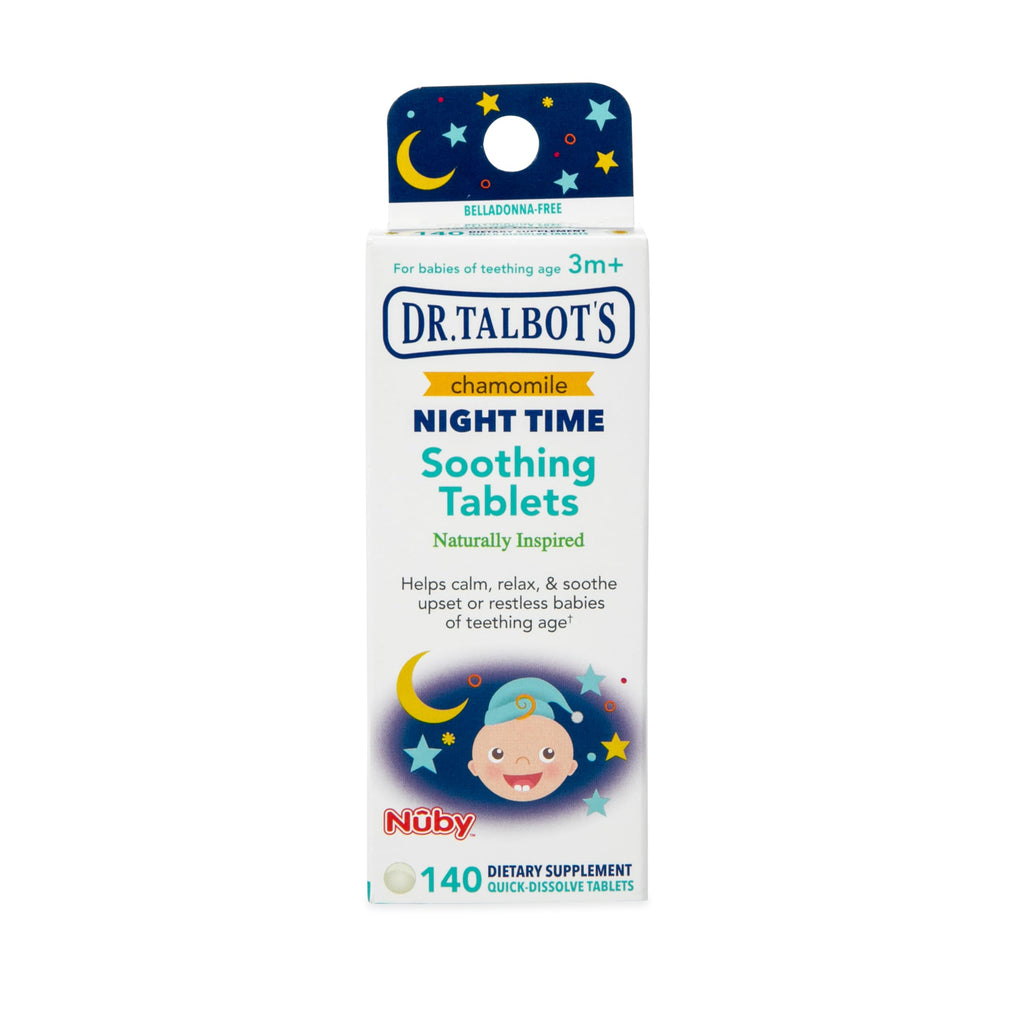 Dr. Talbot's belladonna free nighttime soothing tablets container side view