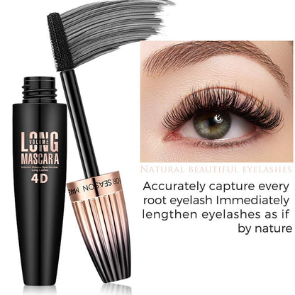 Texture shot of the rich black creamy formula of FGHJ 4D eyelash extension mascara.