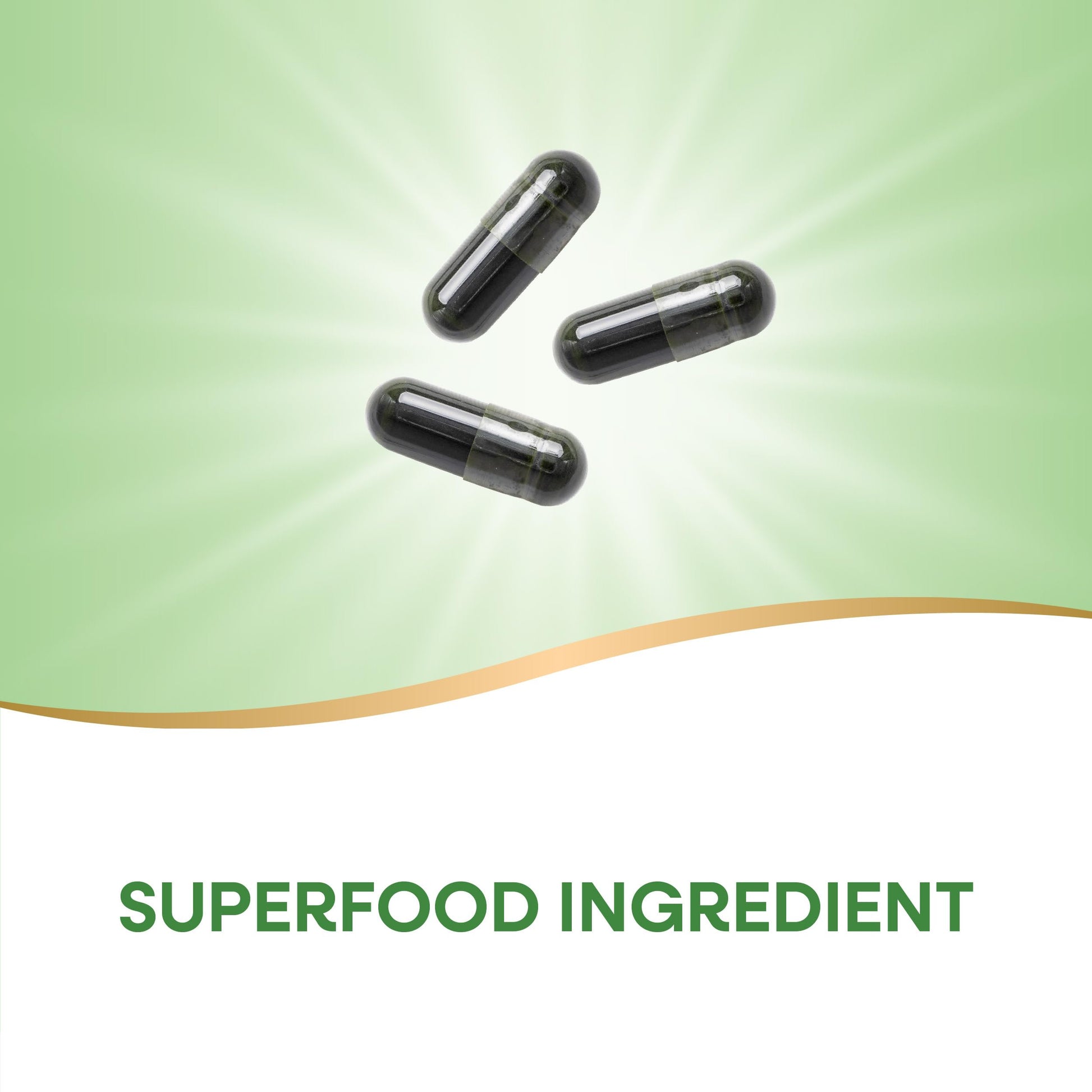 Side view of Nature's Way Chlorella bottle showing ingredients