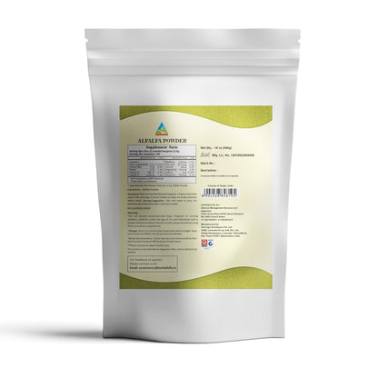 Herbal Hills Alfalfa Powder green superfood label details
