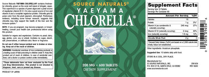 Authentic Source Naturals Yaeyama Chlorella imported packaging