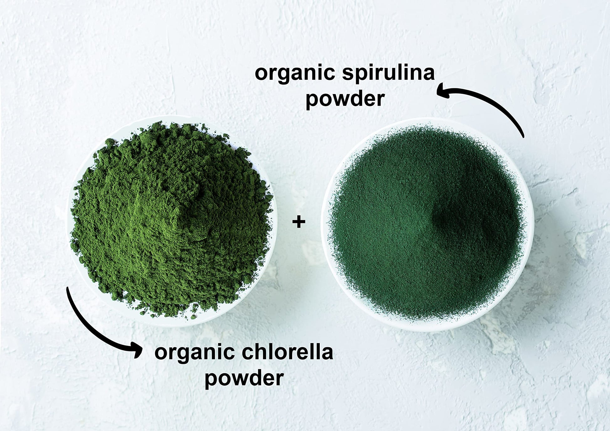 USDA Organic and Non-GMO labels on algae powder bag