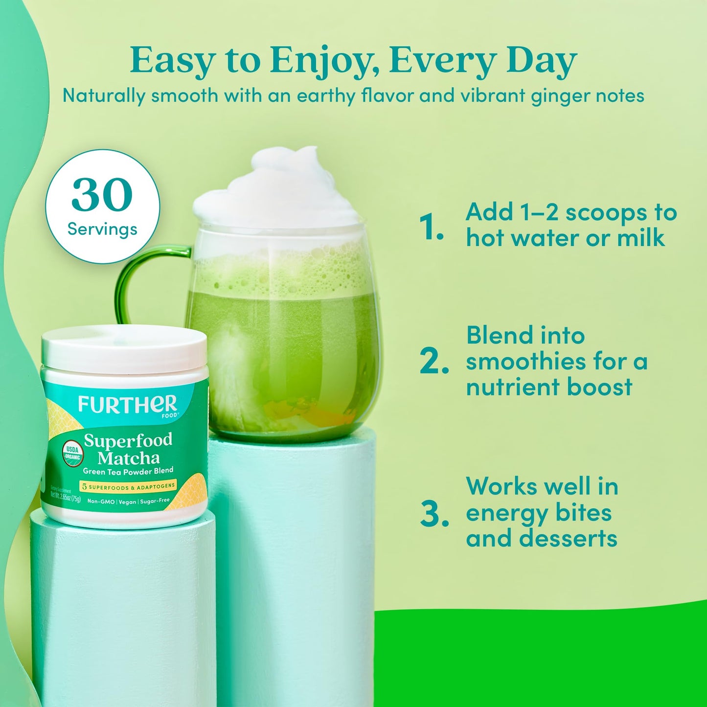 Further Food superfood matcha blend supplement facts