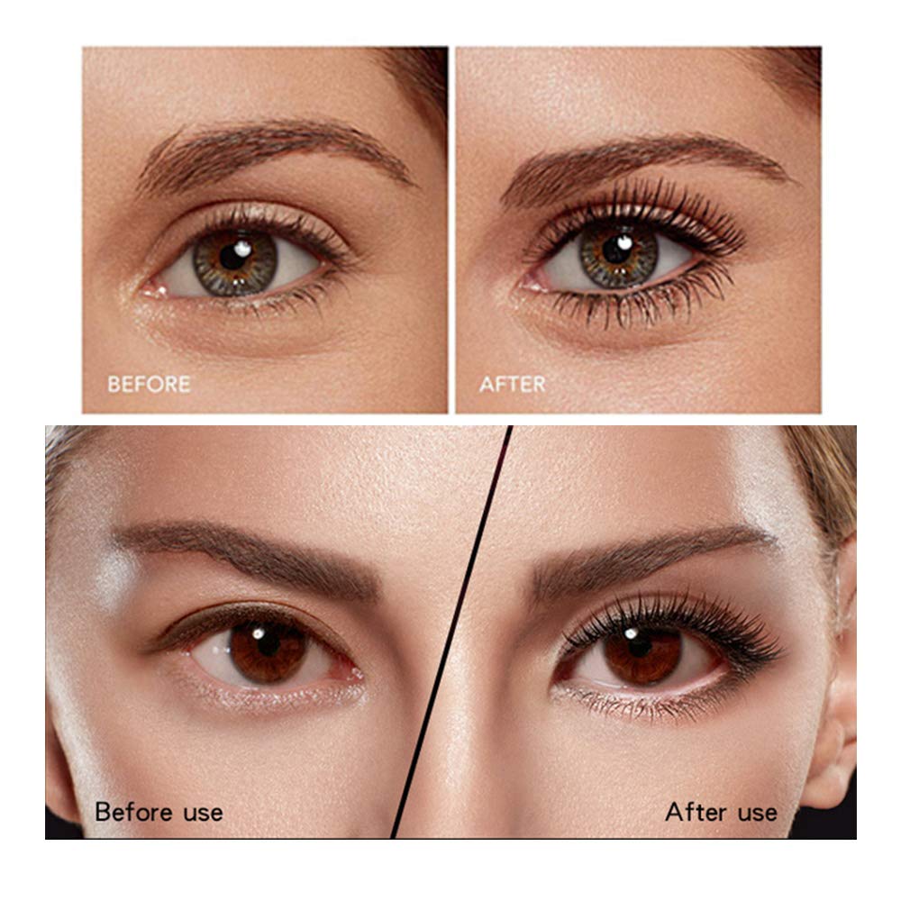 Close up of the clump free mascara wand showcasing even product distribution