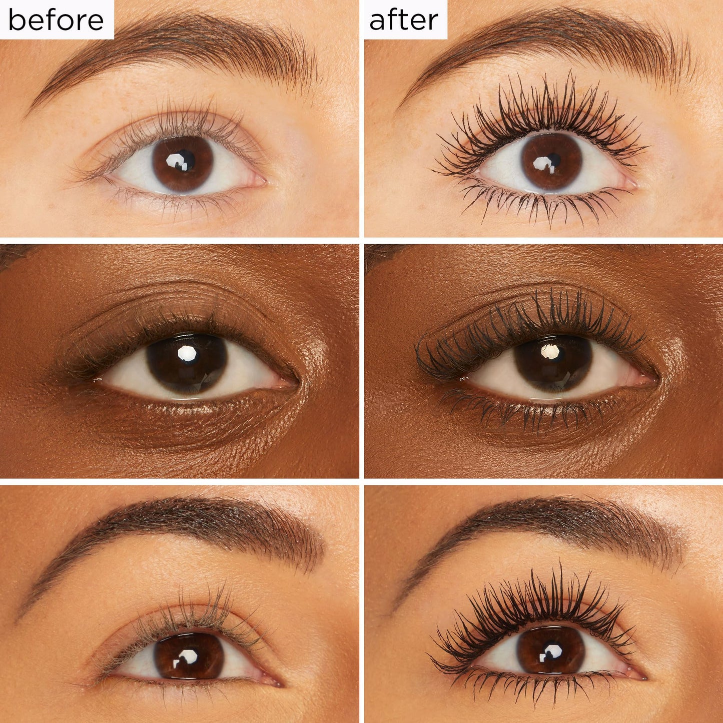 Tarte lengthening and curling eye makeup application close up on eyelashes.