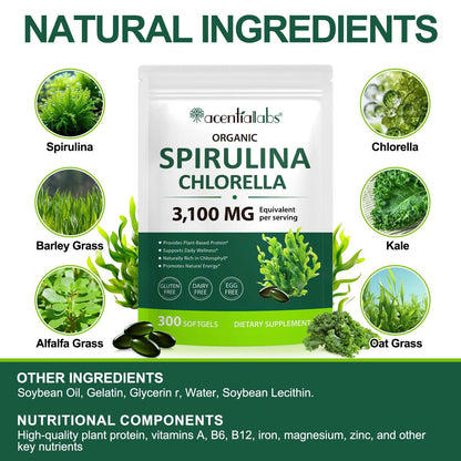Top view of vegan supergreens softgels for daily wellness