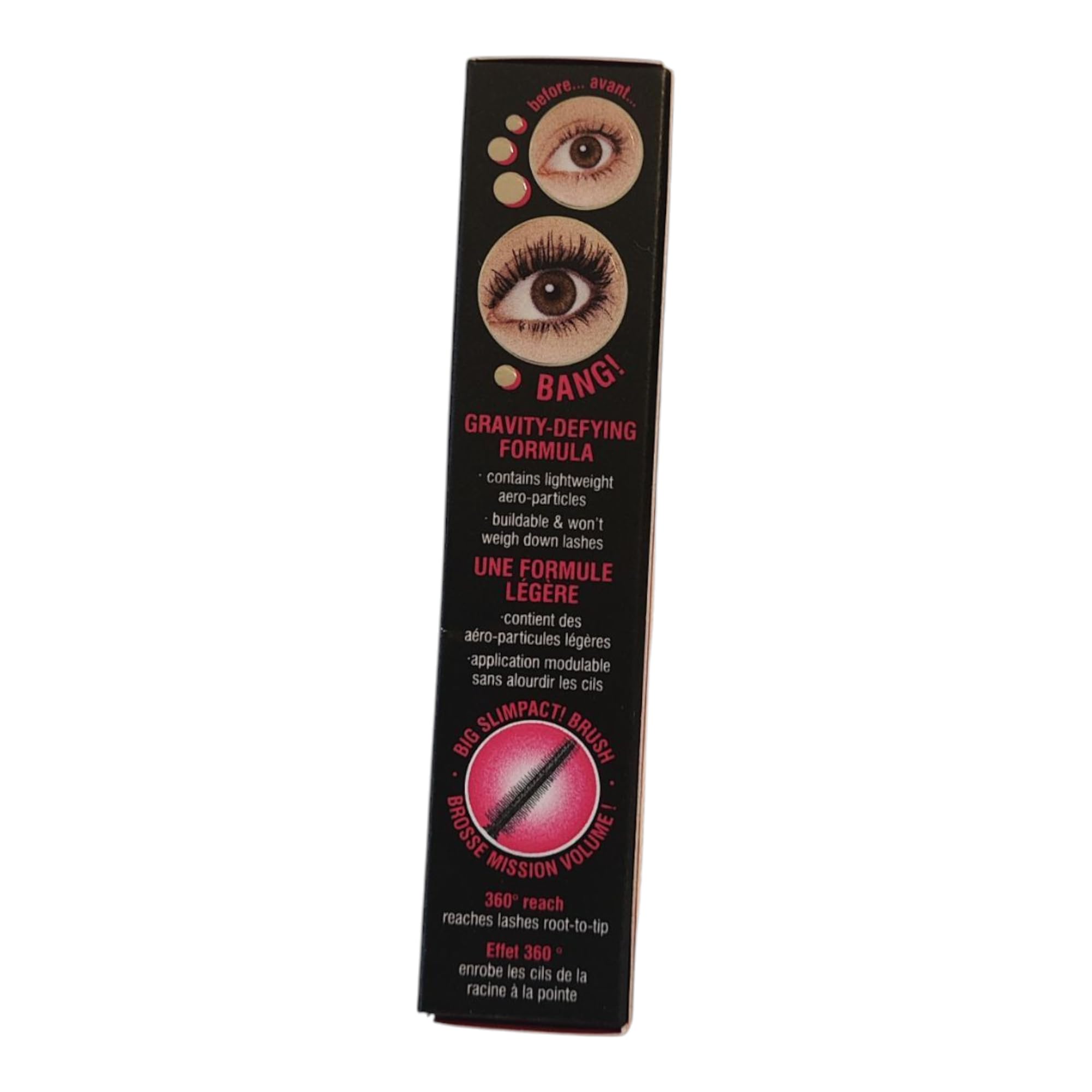 Benefit BADgal Bang Mascara regular size custom Slimpact brush close up
