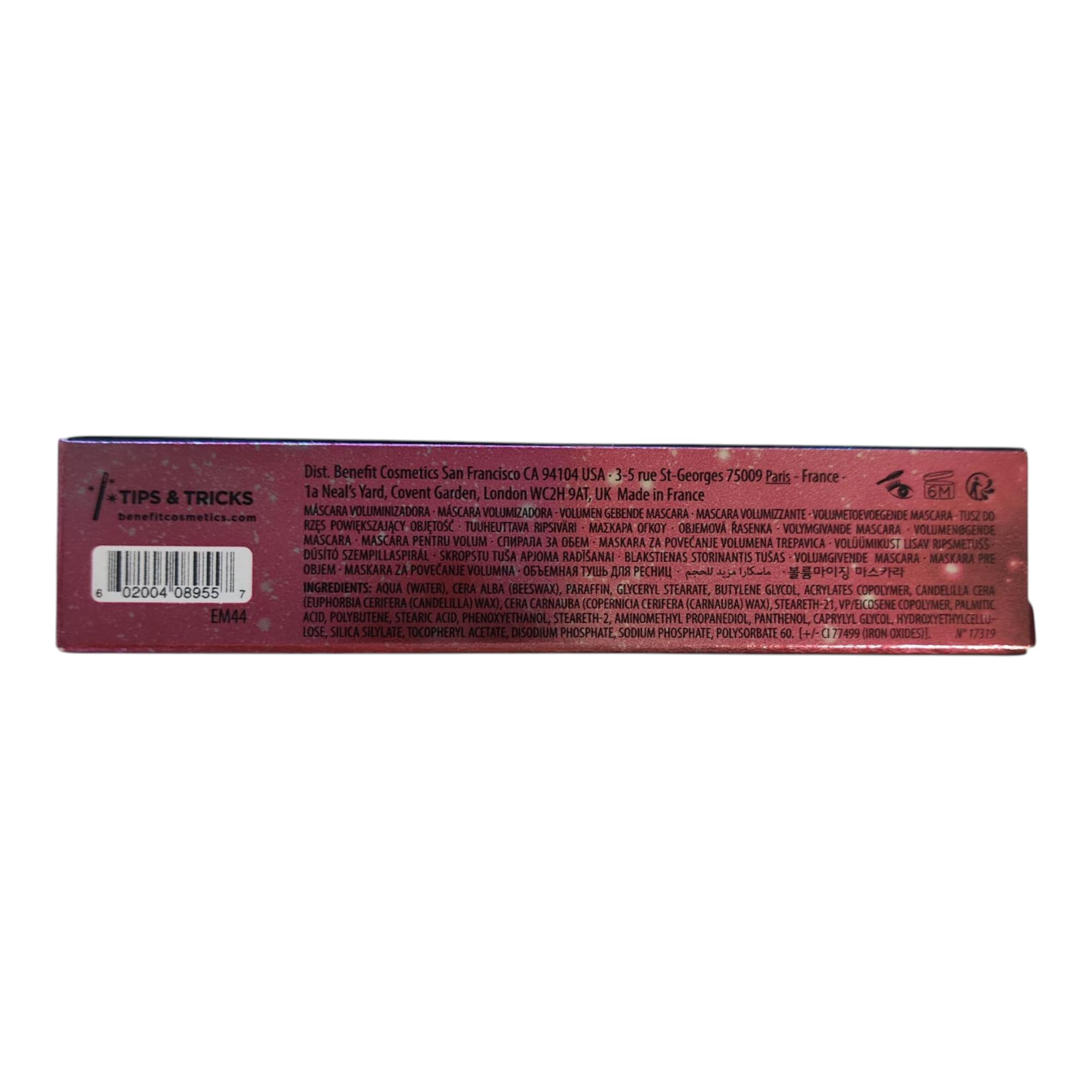 Authentic USA imported Benefit BADgal Bang Pitch Black mascara product shot