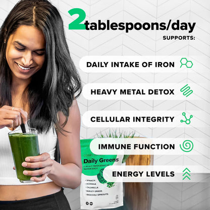 Complement organic greens powder supplement nutritional benefits label