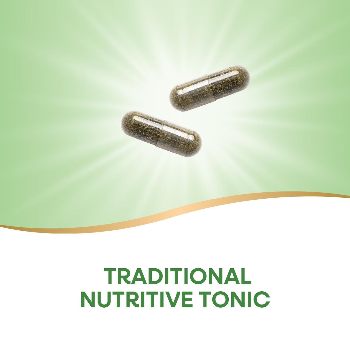 Close up of Nature's Way alfalfa supplement nutrition details