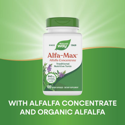 Nature's Way Alfa-Max bottle side view