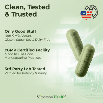 Vimerson Health green superfood blend dietary supplement packaging