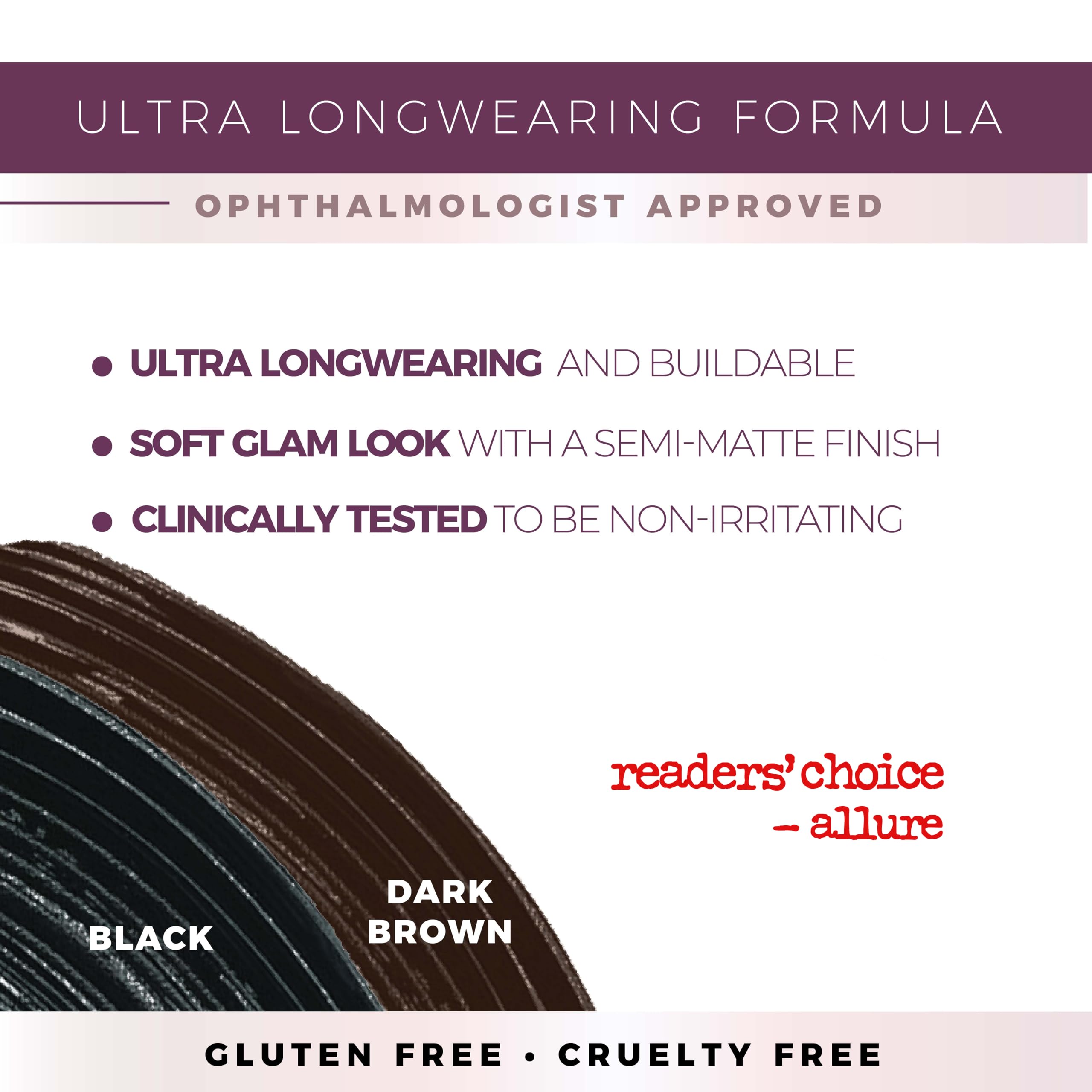 USA imported Blinc mascara demonstrating safe application for sensitive eyes