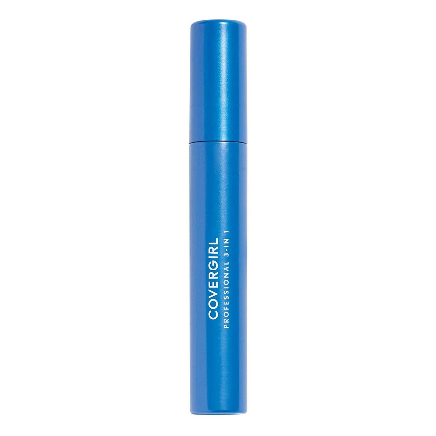 Covergirl blue tube 3 in 1 mascara wand with curved bristles