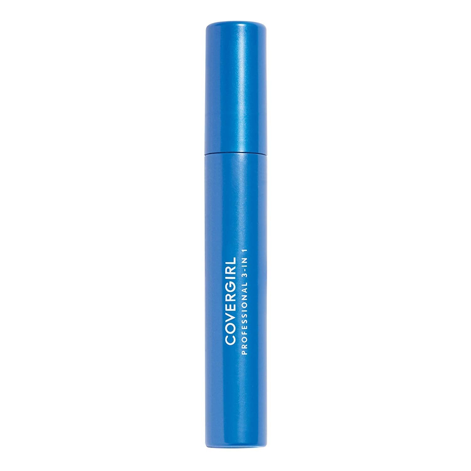 Covergirl blue tube 3 in 1 mascara wand with curved bristles