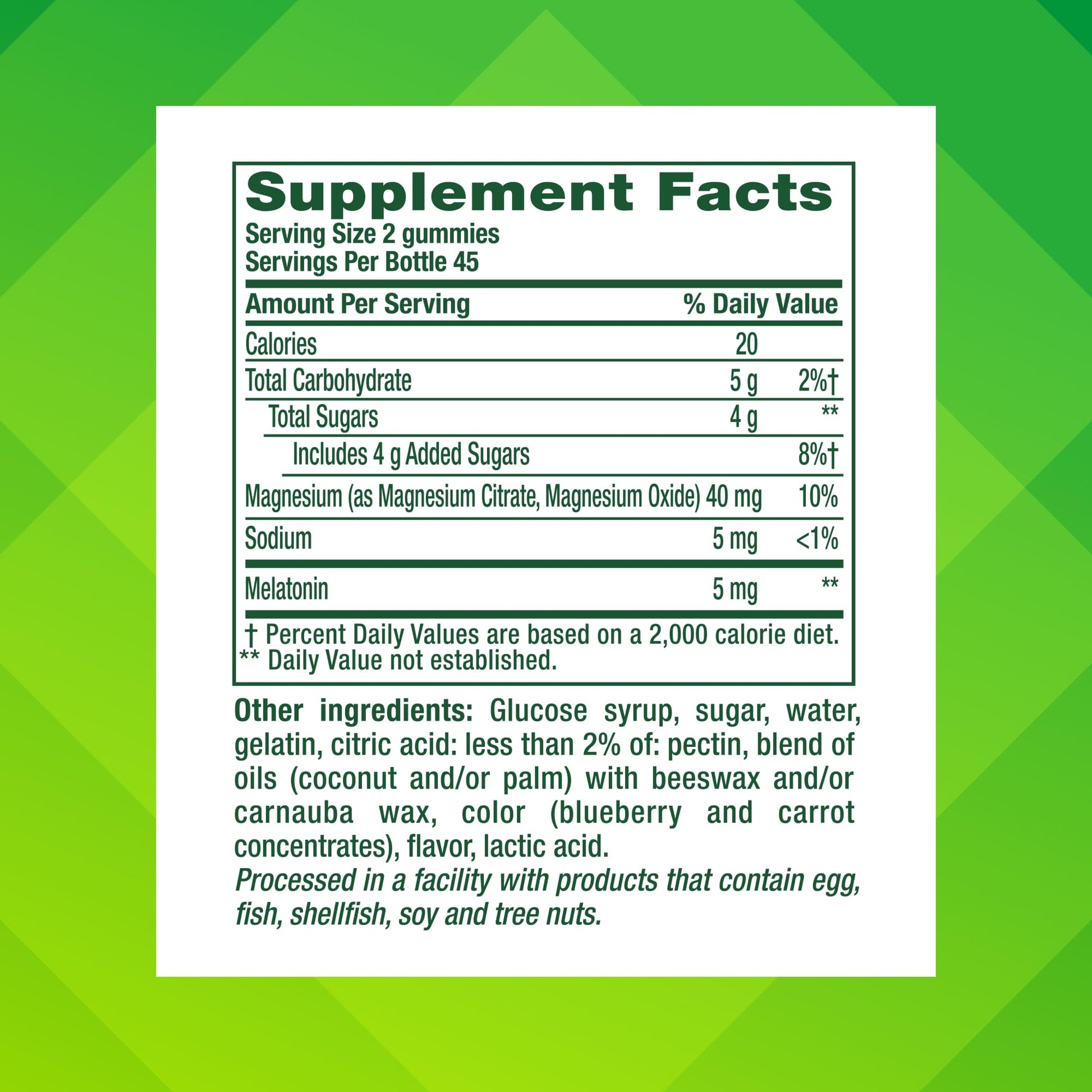 Vitafusion sleep support supplement bottle packaging