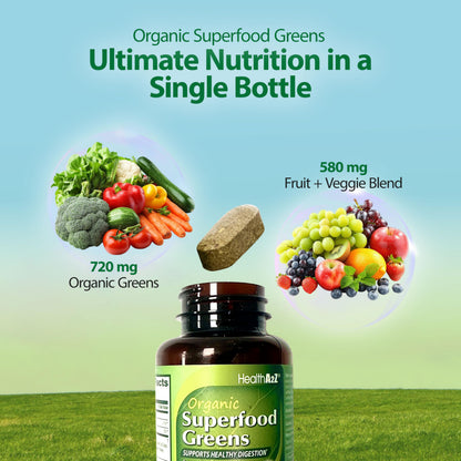 HealthA2Z superfood greens dietary supplement product lifestyle