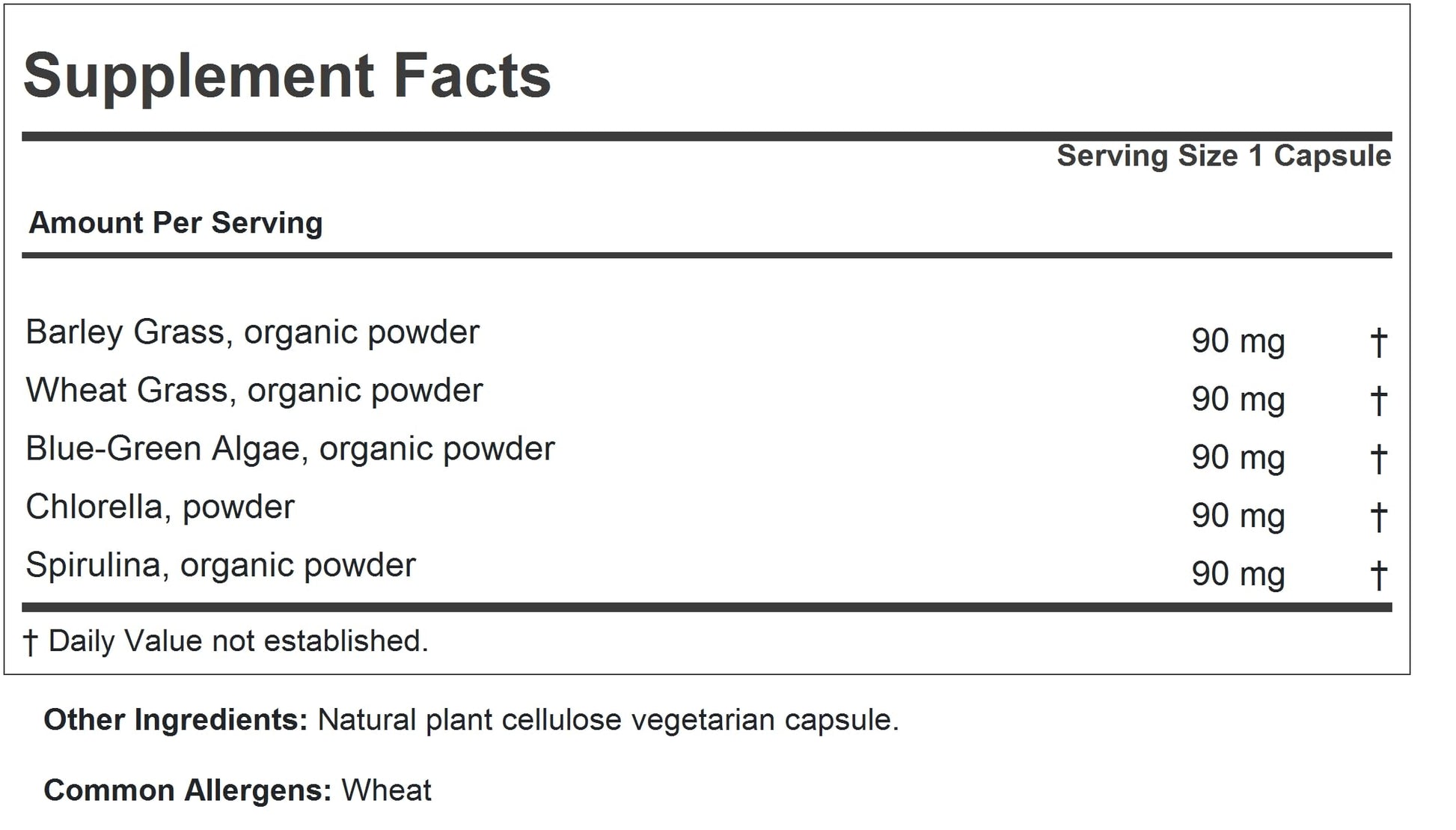 Andrew Lessman Green Foods Complex bottle packaging details