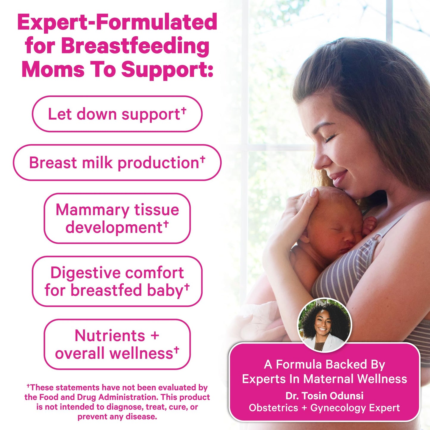 Pink Stork breastfeeding support supplement ingredient label