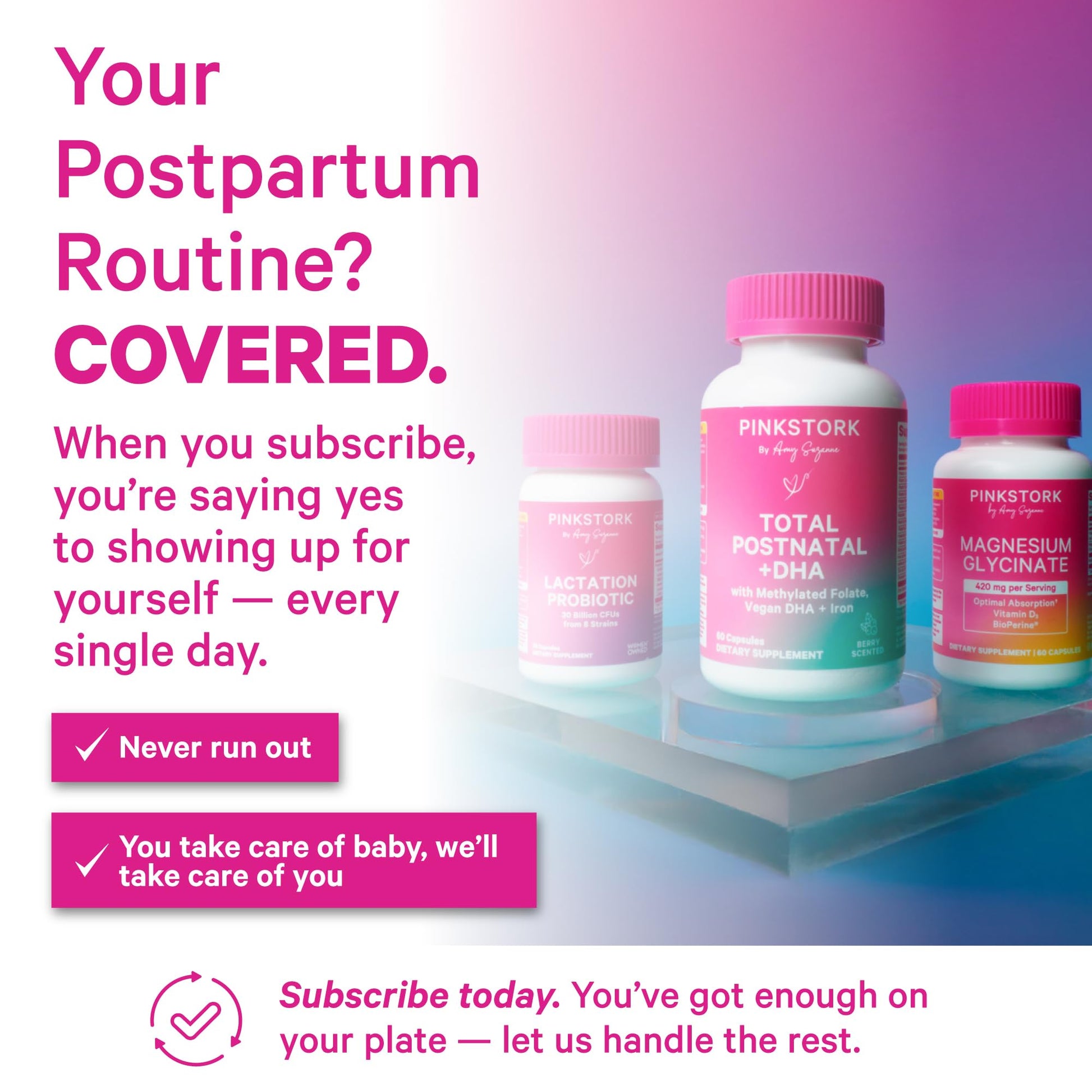 Pink Stork Total Lactation capsules for milk supply