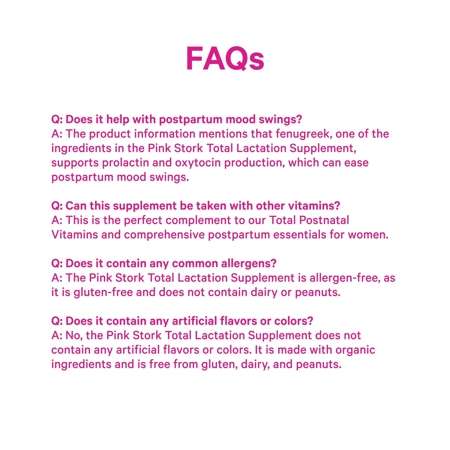 Pink Stork Total Lactation 30 day supply bottle