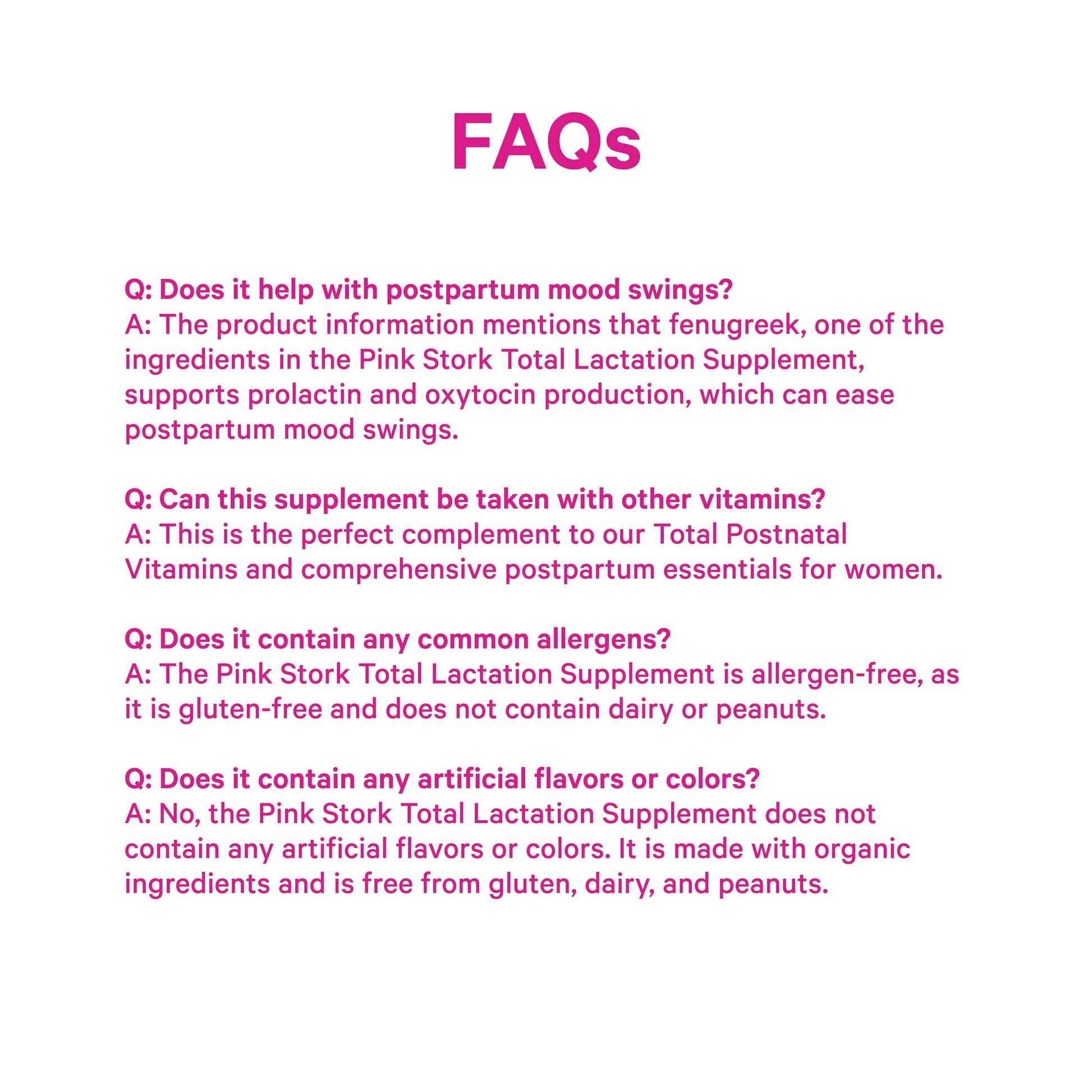 Pink Stork Total Lactation 30 day supply bottle