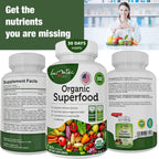 Aamatec Life superfood greens nutritional label details