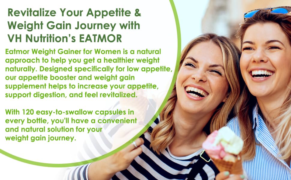 VH Nutrition Eatmor natural weight gain supplement label