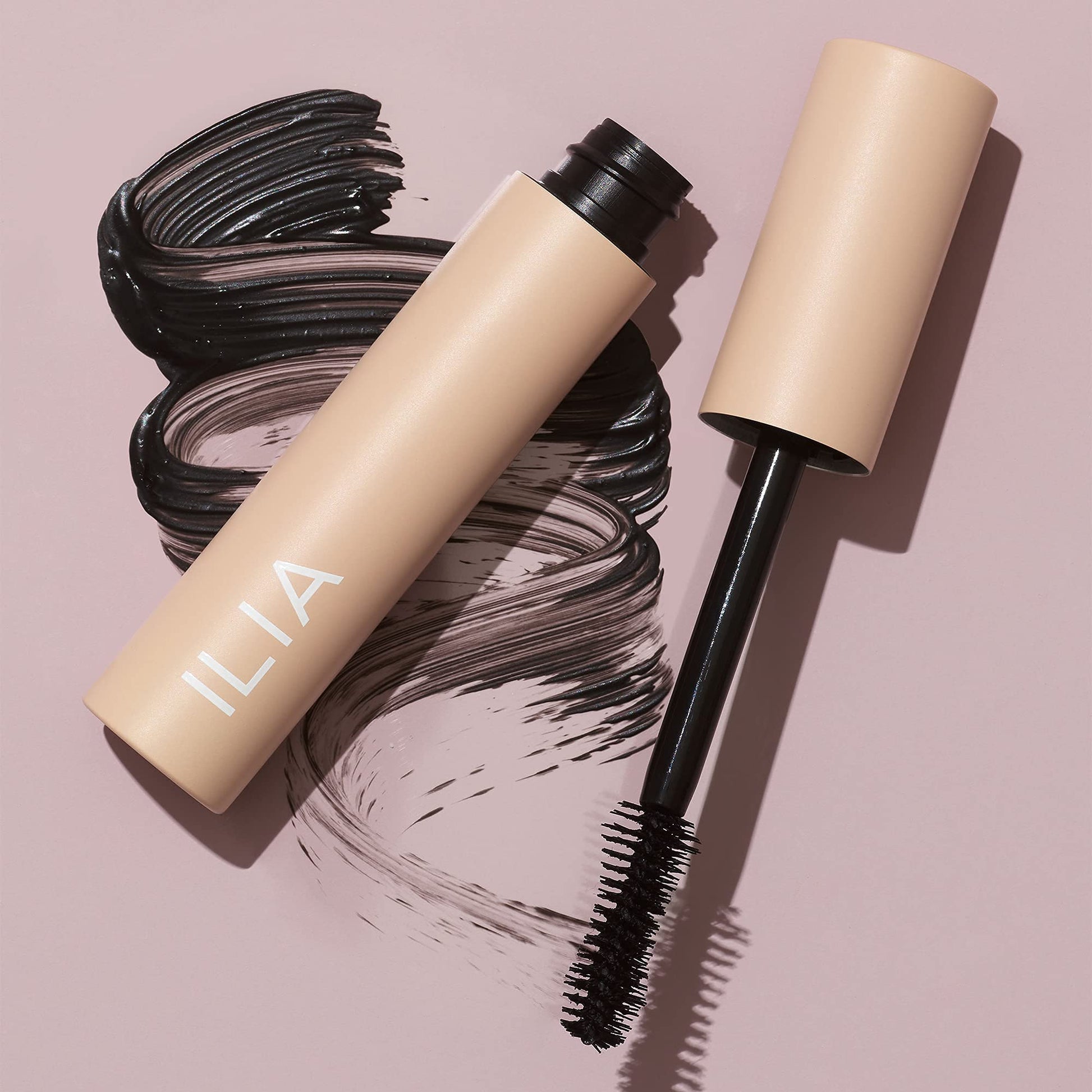Side view of the 9.5 milliliters premium mono-material mascara tube packaging