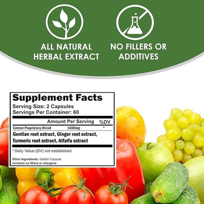 VH Nutrition Eatmor supplement facts panel detail