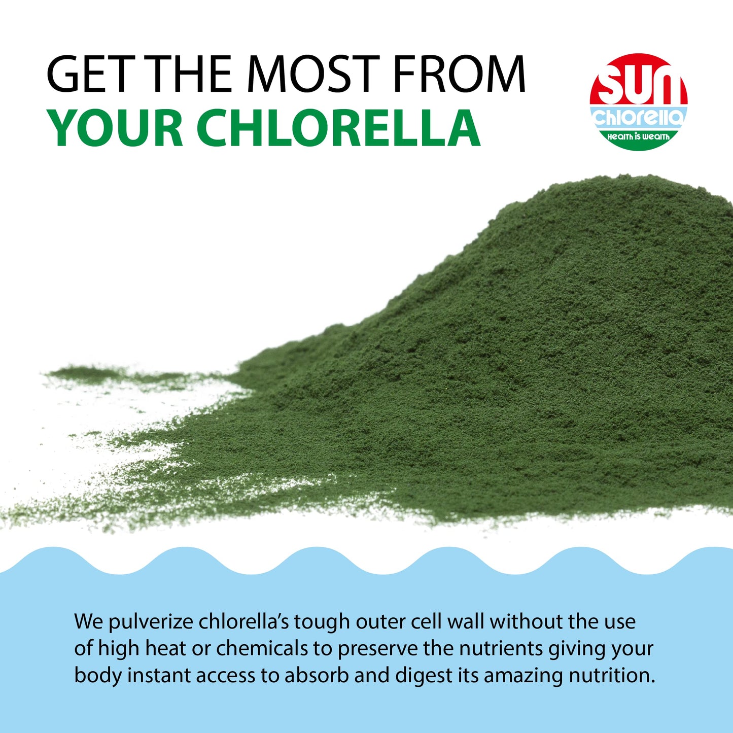 Sun Chlorella nutrition facts and ingredient information label