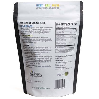 Premium imported USA organic algae supplement bottle