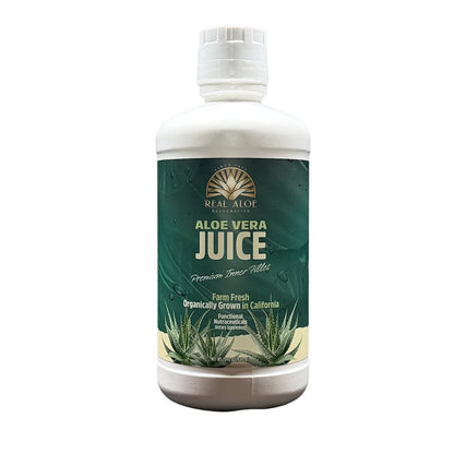 Non GMO gluten free premium aloe vera hydration fluid clear bottle graphics