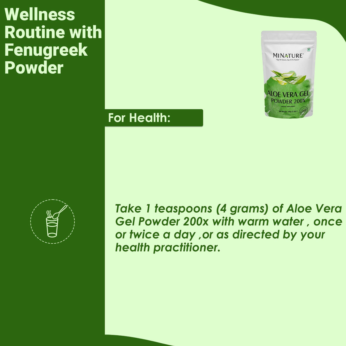 Mi Nature Aloe Vera Gel Powder for DIY skincare