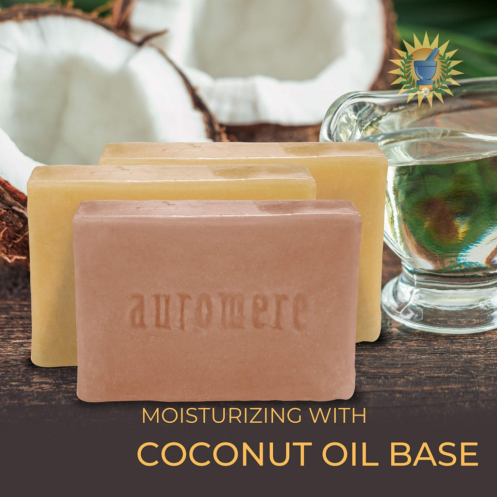 Close up of Auromere handmade soap texture