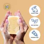 Auromere Ayurvedic soap ingredients display