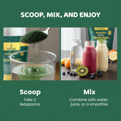 Biogenesis chlorella powder container with scoop