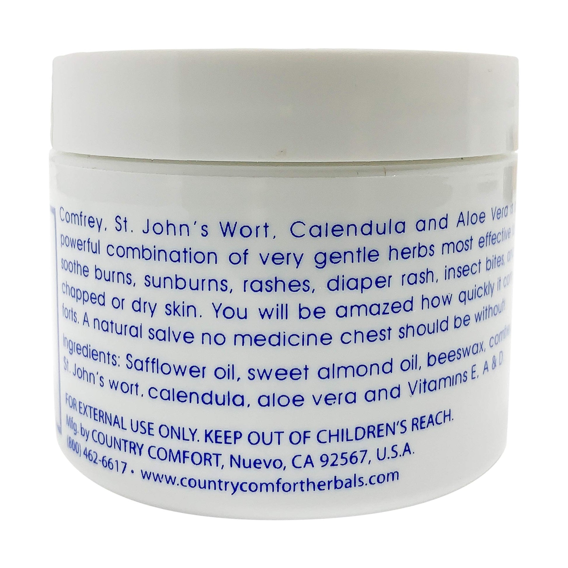 Country Comfort authentic USA imported therapeutic skin care balm packaging