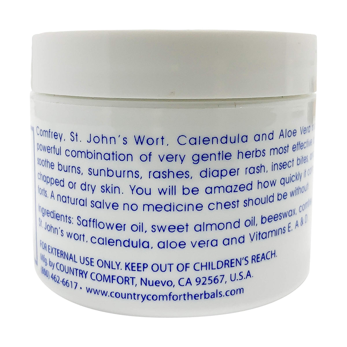 Country Comfort authentic USA imported therapeutic skin care balm packaging