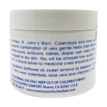 Country Comfort authentic USA imported therapeutic skin care balm packaging