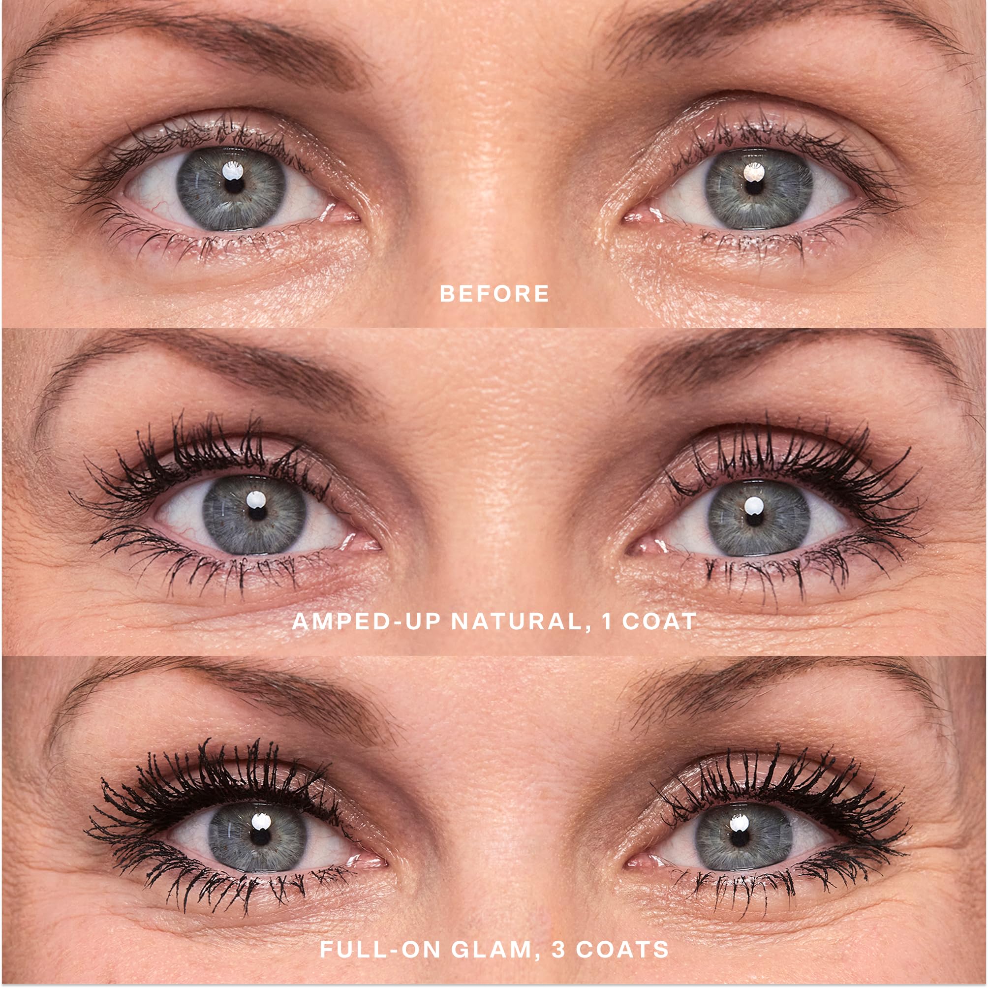 Tower 28 Jet Black mascara formula texture swatch on white background