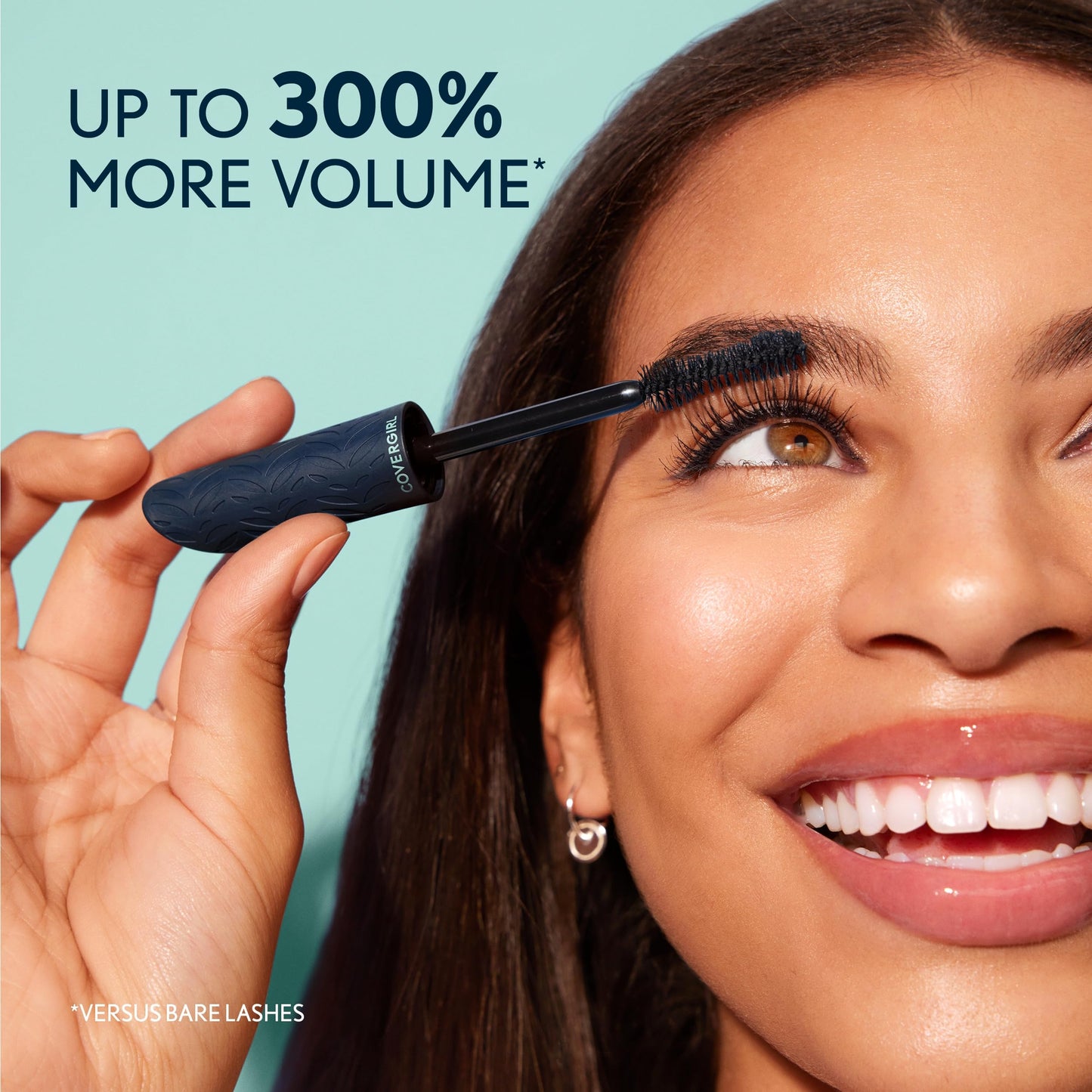 The complete components of the single count volumizing eye cosmetic showcasing the sleek finish.