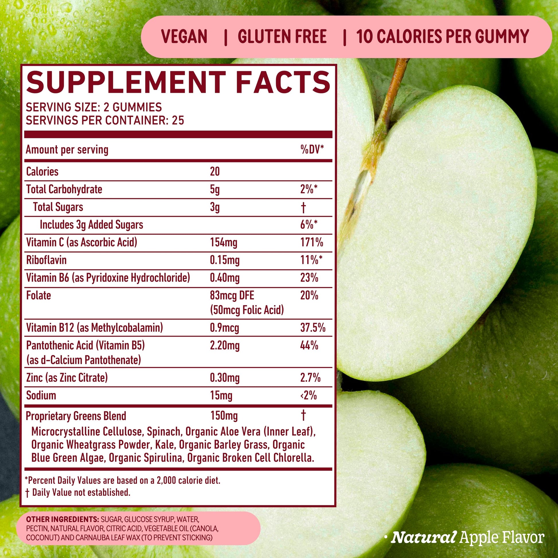8Greens superfood supplement gummies texture and color