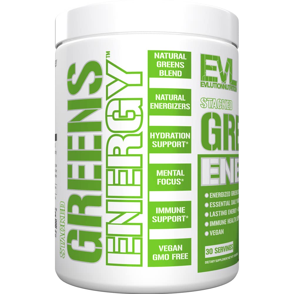 Evlution Nutrition Orchard Apple greens powder mixing with water