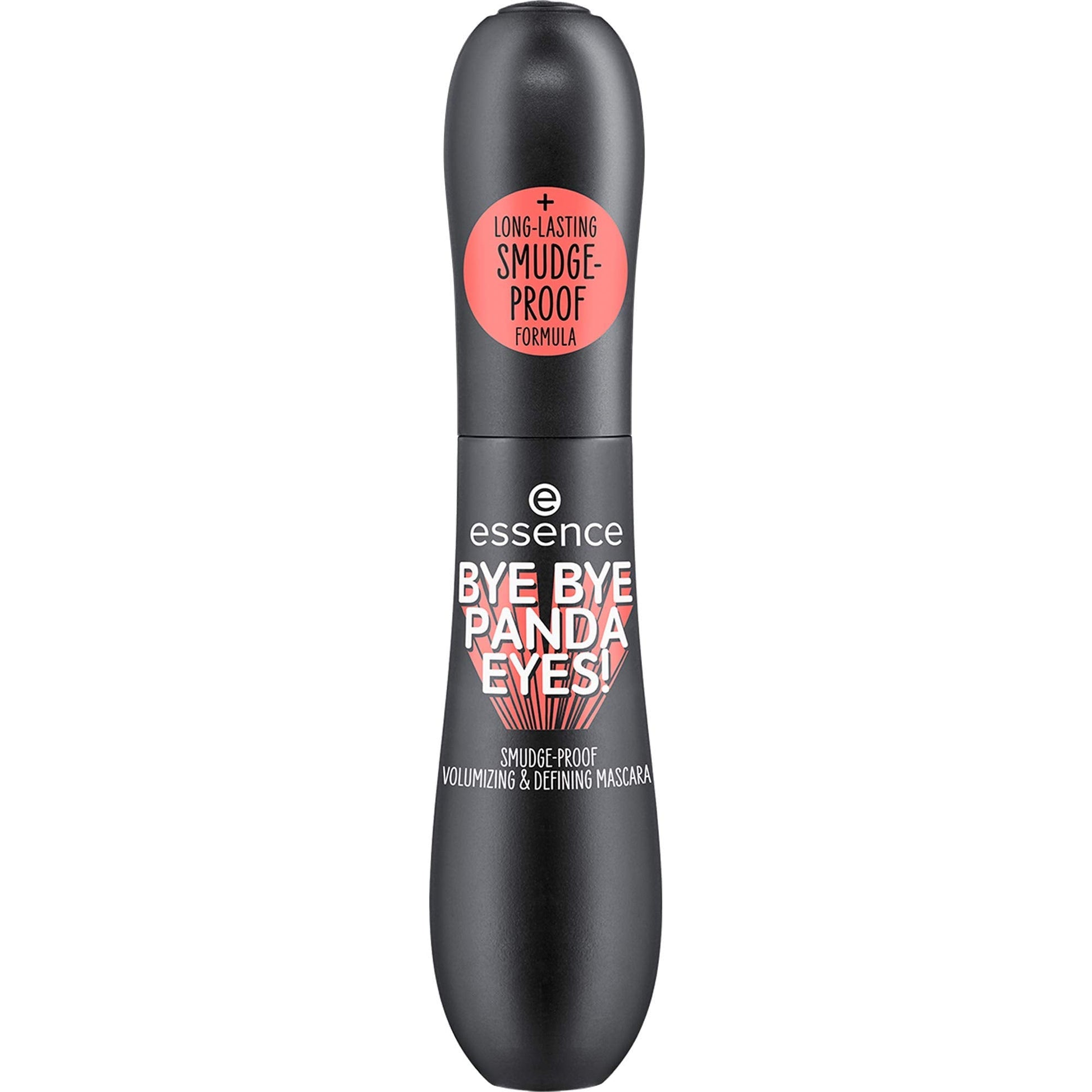 Essence tubing mascara wand closeup demonstrating the defining brush bristles.