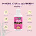 Close up of Lily Of The Desert Aloe Vera 80 Stomach Formula nutrition label