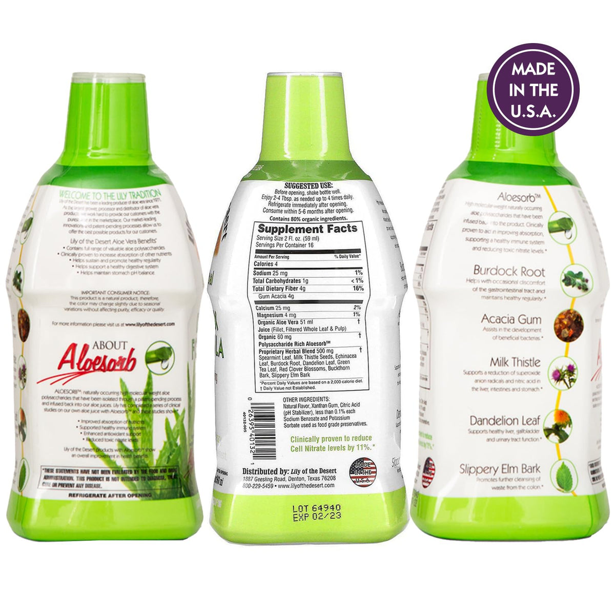 Lily of the Desert detox supplement 32 fluid ounce bottle