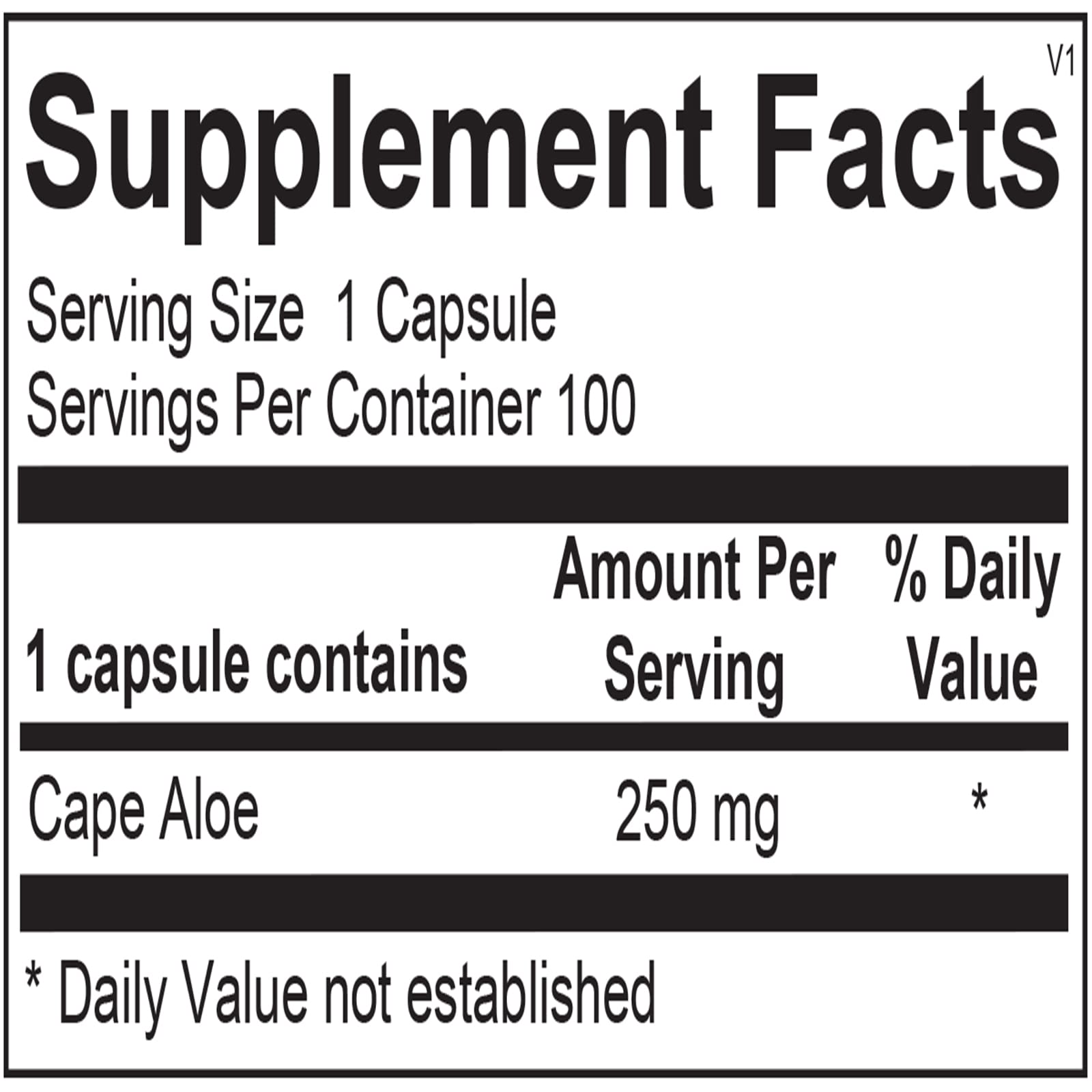 Close up of Ortho Molecular Super Aloe 250 digestive health supplement label