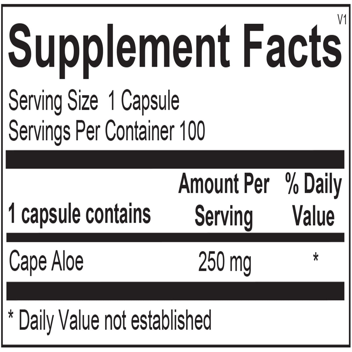Close up of Ortho Molecular Super Aloe 250 digestive health supplement label