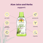 Supplement facts label on Lily of the Desert detox bottle
